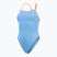 Moteriškas vientisas plaukimo kostiumas Speedo Solid Vback curious blue/disco peach