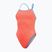 Moteriškas vientisas plaukimo kostiumas Speedo Solid Vback disco peach/curious blue