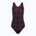 Vientisas plaukimo kostiumėlis Speedo HyperBoom Allover Medalist black/plum dandy/siren red