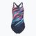 Moteriškas vientisas plaukimo kostiumas Speedo Digital Placement Medalist zoom boom/true navy