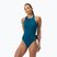 Moteriškas vientisas maudymosi kostiumėlis Speedo Racer Zip with Built in Swim Bra dark teal