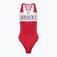 Moteriškas vientisas plaukimo kostiumėlis Speedo Colourblock Racerback high risk red