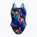 Moteriškas vientisas maudymosi kostiumėlis Speedo Allover Digital Leaderback lava blur/speedo black