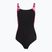 Moteriškas vientisas maudymosi kostiumėlis Speedo Shaping LunaLustre Printed anthracite/ruby