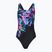 Moteriškas vientisas maudymosi kostiumėlis Speedo FL Placement Printed Powerback glitchy garden/black