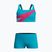 Vaikiškas dviejų dalių plaukimo kostiumėlis Speedo Hyperboom Butterfly Back Mayan Blue/Margarita Pink