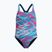 Vaikiškas vientisas plaukimo kostiumėlis Speedo Hyperboom Print Medalist margarita pink