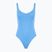 Vientisas moteriškas plaukimo kostiumas Nike Essential V-Neck university blue