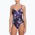 Moteriškas vientisas plaukimo kostiumas Nike Floral Blur V-Neck black