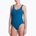 Moteriškas vientisas maudymosi kostiumėlis Nike Shoreline Pucker Scoop Neck black