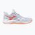 Moteriški tinklinio bateliai Mizuno Wave Momentum Pro blue finch/lava orange/flamingo coral