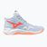 Moteriški tinklinio bateliai Mizuno Wave Momentum Pro Mid blue finch/lava orange/flamingo coral