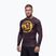 Vyriškas ilgomis rankovėmis rashguardas Pitbull Rashguard Logo Palms brown
