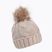 Moteriška žieminė kepurė su snapeliu 4F CAD010 salmon coral