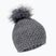 Moteriška žieminė kepurė su snapeliu 4F CAD014 pilka/melanžinė
