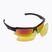 GOG dviratininkų akiniai Faun matiniai juodi/polichromatiniai raudoni E579-2