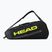 HEAD Base M teniso krepšys juoda/geltona 261413