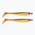 Strike Pro Pig Shad Tournament guminis masalas 2 vnt. pilkai geltonos spalvos TEV-SP172M-C041