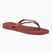 Moteriškos šlepetės per pirštą Havaianas Square Logo Metallic mahogany