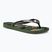 Vyriškos šlepetės per pirštą Havaianas Top Camu green olive / black