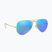 Saulės akiniai Ray-Ban Aviator Classic matt gold/blue polarized