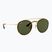 Akiniai nuo saulės Ray-Ban Round Double Bridge arista gold/green g-15