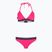 Moteriškas dviejų dalių maudymosi kostiumėlis EA7 Emporio Armani Logo Tape Bikini Triangle neon pink