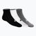 Bėgimo kojinės ASICS Quarter 3 poros black/grey/white