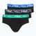 Vyriškos kelnaitės Nike Everyday Cotton Stretch Brief 3 poros black/green/black