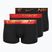 Vyriškos trumpikės Nike Dri-Fit Essential Micro Trunk 3 poros blk/uni red/blk/uni red metallic gradient wb