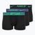 Vyriškos trumpikės Nike Dri-Fit Essential Micro Trunk 3 poros black green shock/wild violet/black text wb