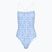 Moteriškas vientisas maudymosi kostiumėlis Tommy Hilfiger Straight Neck Print floral stripe blue spell