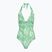Moteriškas vientisas maudymosi kostiumas Tommy Hilfiger Halter One Piece Rp Print floral tropic aop fort green