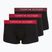 Vyriškos trumpikės Tommy Hilfiger Trunk WB 3 pack medium red/rasp juice/burgundy