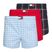 Vyriškos trumpikės Tommy Hilfiger Woven Boxer Print 3 pack rwb foulard/med red/rwb w chck