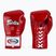 Fairtex Pro Competition bokso pirštinės su užrakintu nykščiu Odinės raudonos spalvos