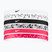 Galvos juosta Nike Headbands Printed 6 vnt. white/aster pink/black