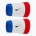 Frotinės riešo juostos Nike Swoosh Classic Doublewide Wristbands 2 vnt Game Royal/University Red/Black