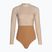 Moteriškas vientisas maudymosi kostiumėlis Rip Curl Premium Surf LS Surf light brown