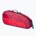 Wilson Junior 3 pakuočių vaikiškas teniso krepšys raudonas WR8023903001