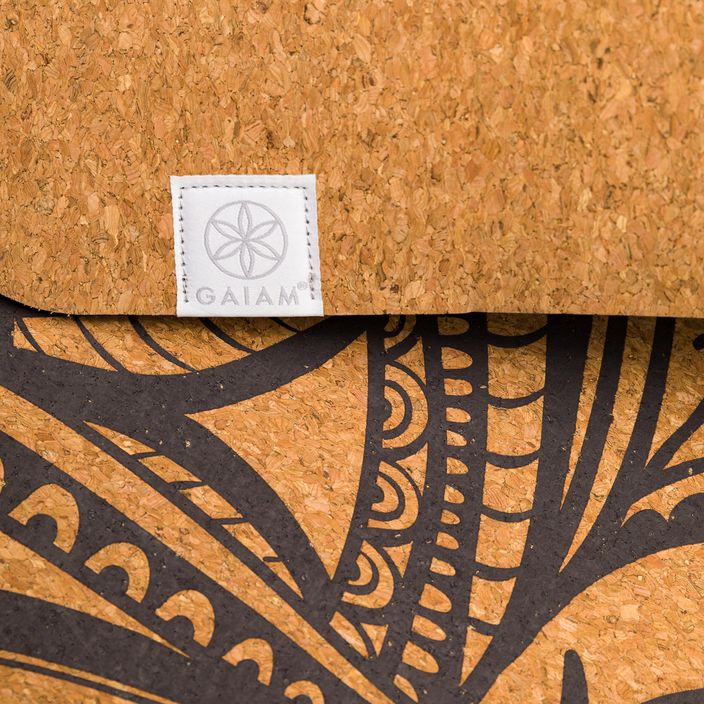 Gaiam jogos kilimėlis Spausdintas kamštinis kilimėlis Mandala 5 mm, rudas 63495 4