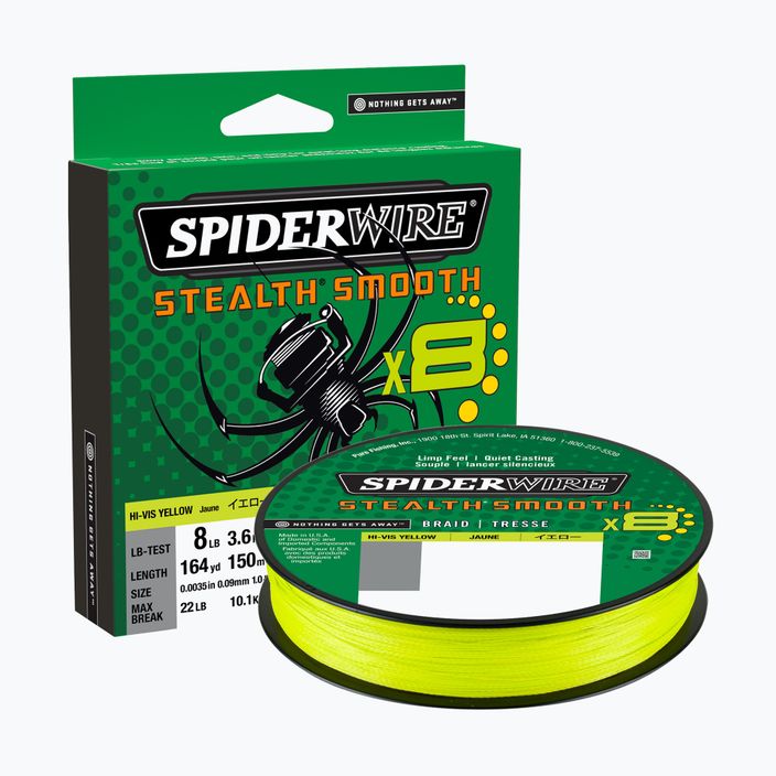 SpiderWire Stealth 8 geltonos spalvos spiningo pynė 1515614 2