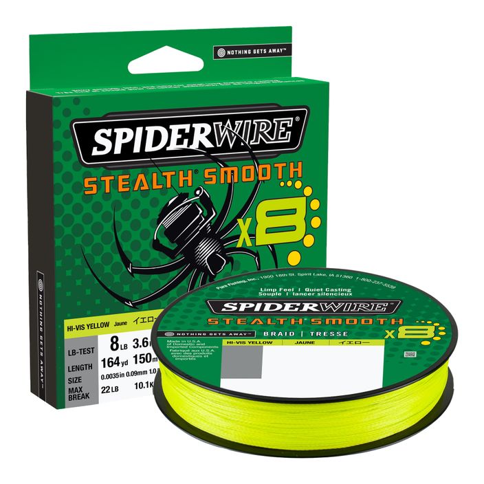 SpiderWire Stealth 8 geltonos spalvos spiningo pynė 1515628 2