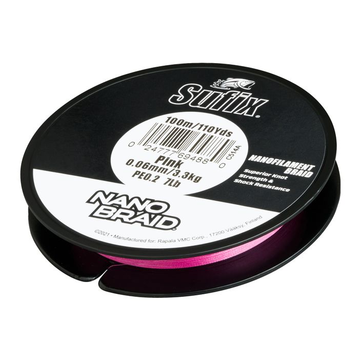 Sufix Nanobraid karštos rožinės spalvos spiningo pynė ASU640456 2