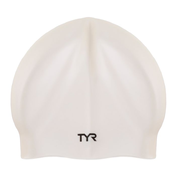 TYR silikoninė plaukimo kepuraitė be raukšlių balta LCS 2