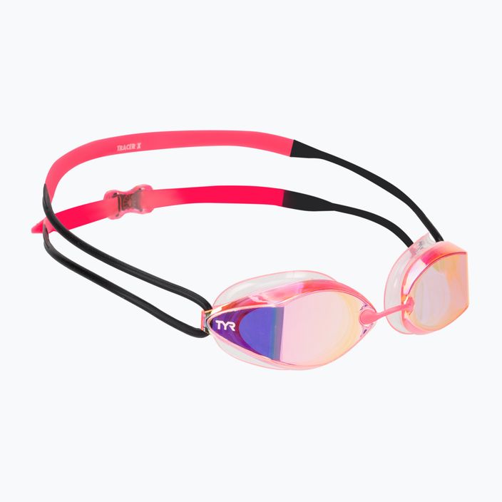 TYR Tracer-X Racing Veidrodiniai rožiniai/juodi plaukimo akiniai LGTRXM_694