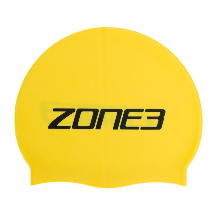 ZONE3 Aukštos apsaugos plaukimo kepurė geltonos spalvos SA18SCAP115 2