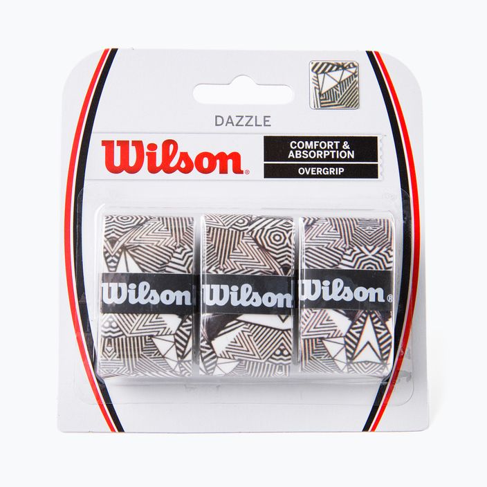 Wilson Dazzle Overgrip teniso raketės apvyniojimai 3 vnt. juodai balti WR8404401 2