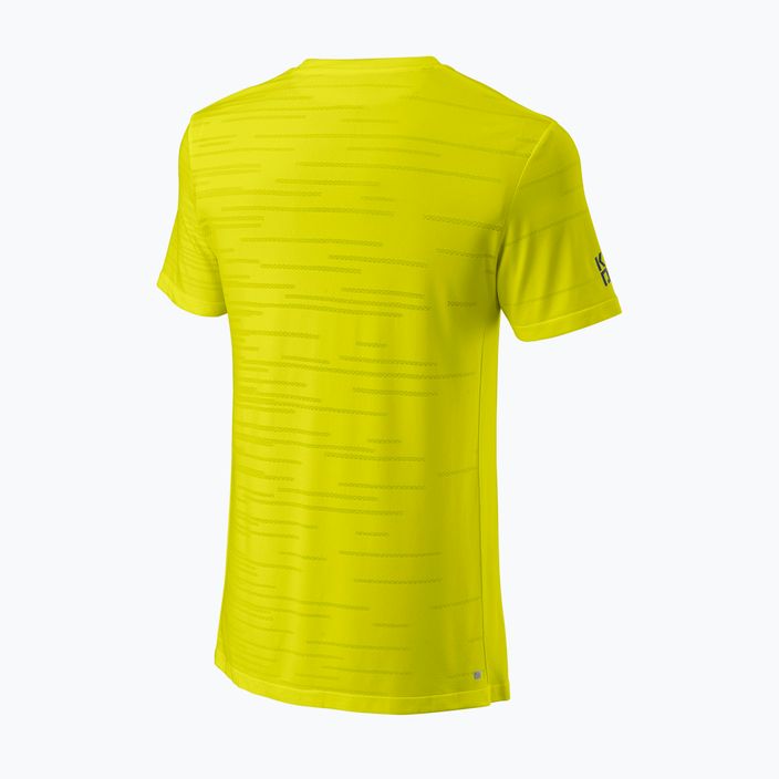 Vyriški teniso marškinėliai Wilson KAOS Rapide SMLS Crew II yellow WRA813805 2
