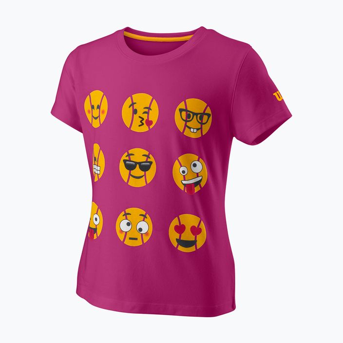Wilson Emoti-Fun Tech Tee vaikų teniso marškinėliai rožinės spalvos WRA807902 5